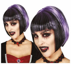 Perruque avec Frange de Vampiresse plusieurs couleurs