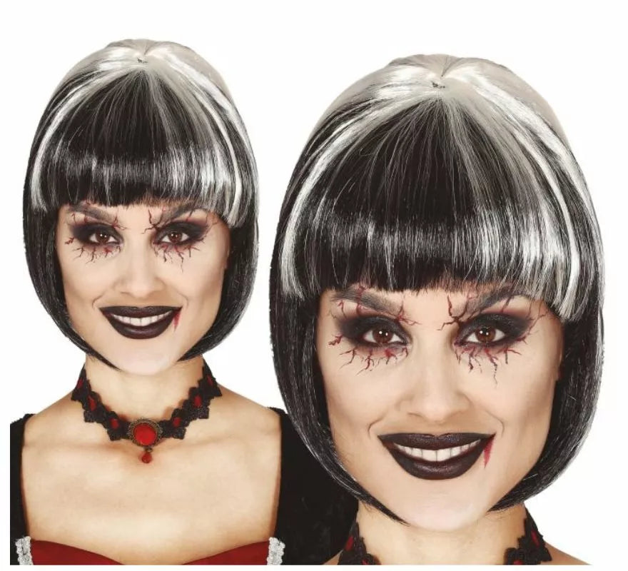 Peluca de Vampiresa con flequillo en varios colores