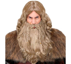 Perruque Viking avec barbe et moustache adulte