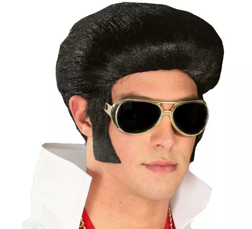 Translation missing: fr.Peluca del Rey de Rock con tupé y patillas