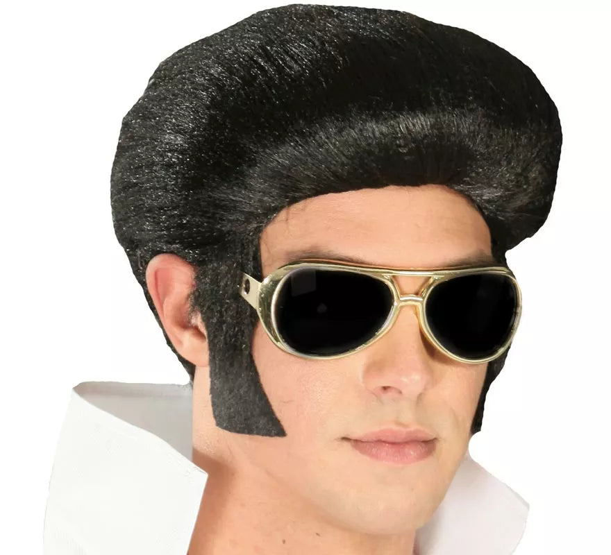 Translation missing: fr.Peluca del Rey de Rock con tupé y patillas
