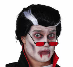Perruque Dracula mèches blanches