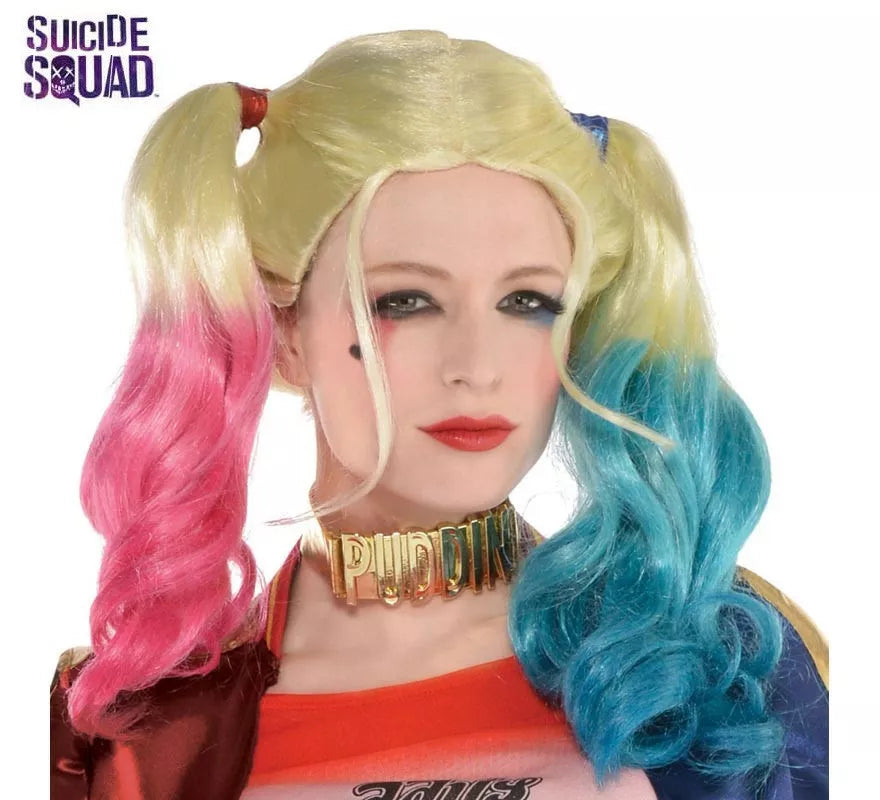 Translation missing: fr.Peluca Harley Quinn para adulto