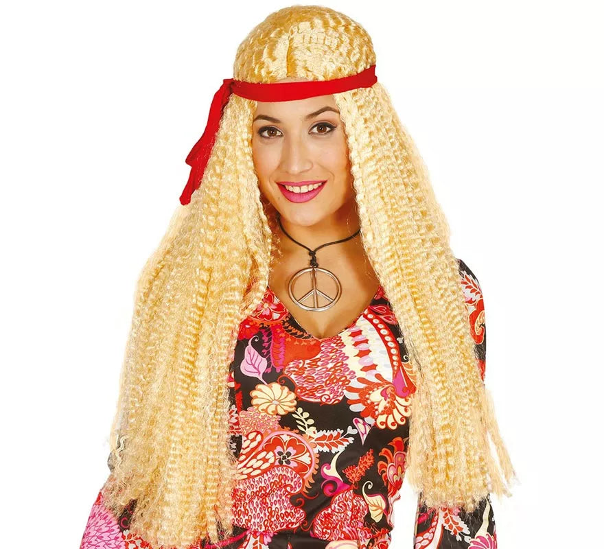 Translation missing: fr.Peluca Hippie con Cinta roja