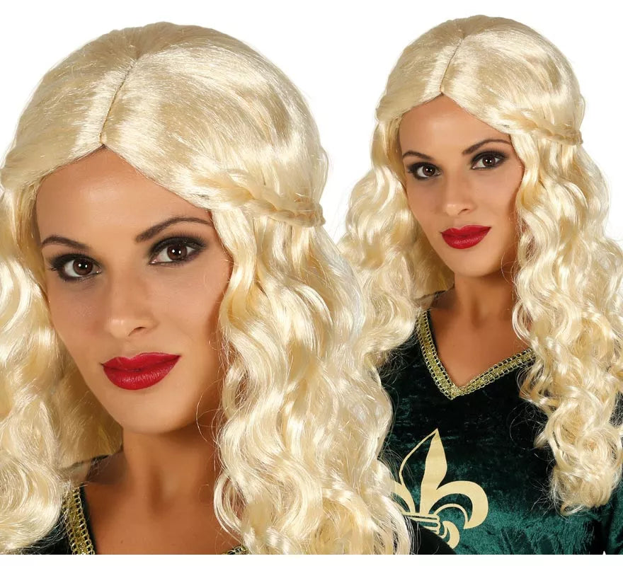 Translation missing: fr.Peluca Medieval Rubia con Trenzas