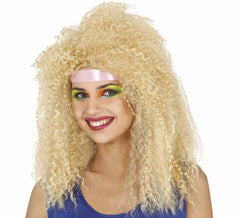 Perruque blonde longue bouclée