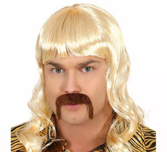 Perruque Homme Blonde Moustache Brune
