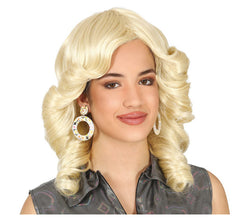Perruque de cheveux blonds dans une boîte de haute qualité