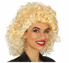 Perruque volumineuse blonde aux cheveux longs
