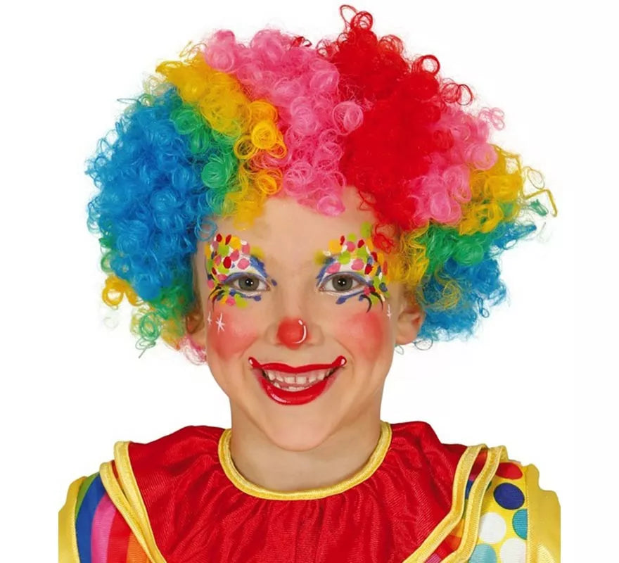 Translation missing: fr.Peluca multicolor de Payaso infantil