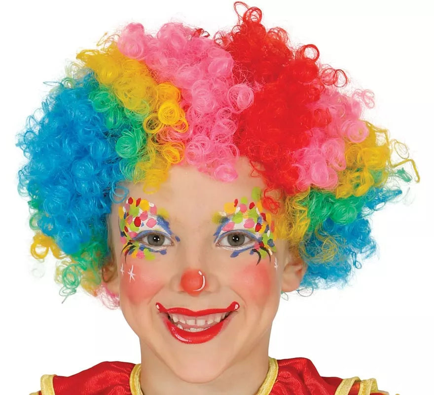 Translation missing: fr.Peluca multicolor de Payaso infantil