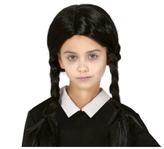 Nourrisson perruque noire Pigtailed