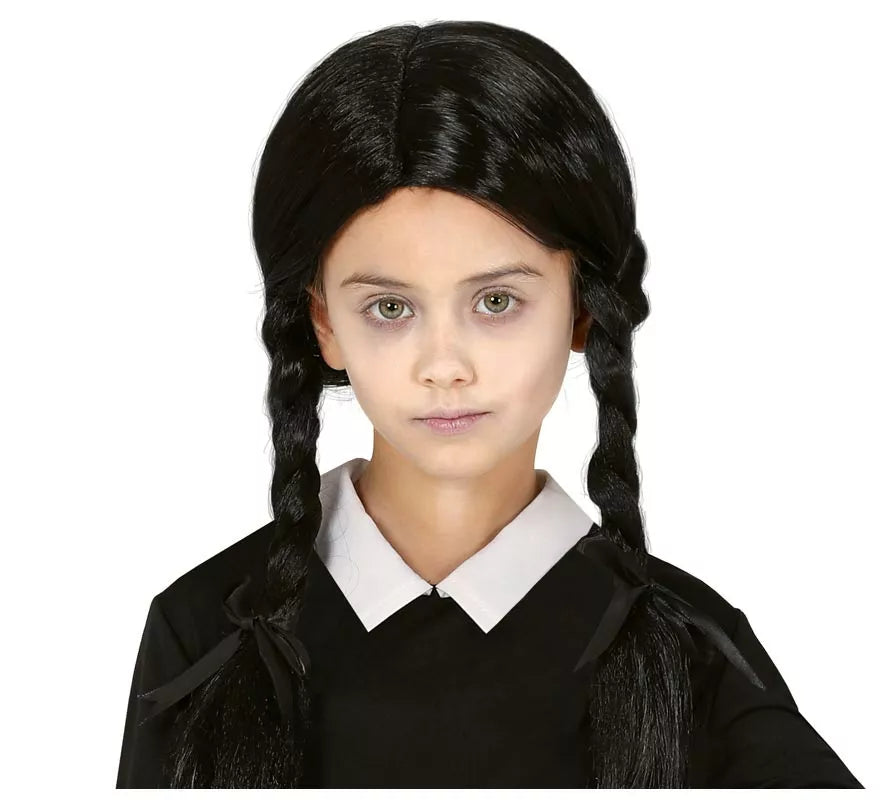 Translation missing: fr.Peluca Negra con Trenzas Infantil