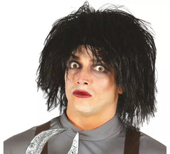 Perruque Noir Homme Ciseaux pour Halloween