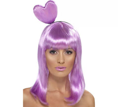 Perruque De la Reine du Pop Lilas avec diadème pour Femme