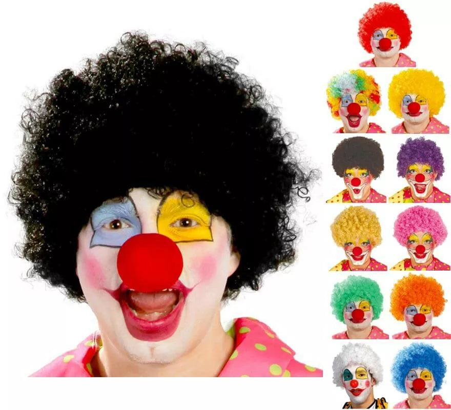 Translation missing: fr.Peluca rizada de Payaso en varios colores