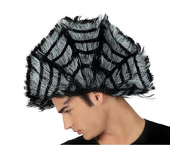 Perruque Toile d'Araignée Grise et Noire avec une crête