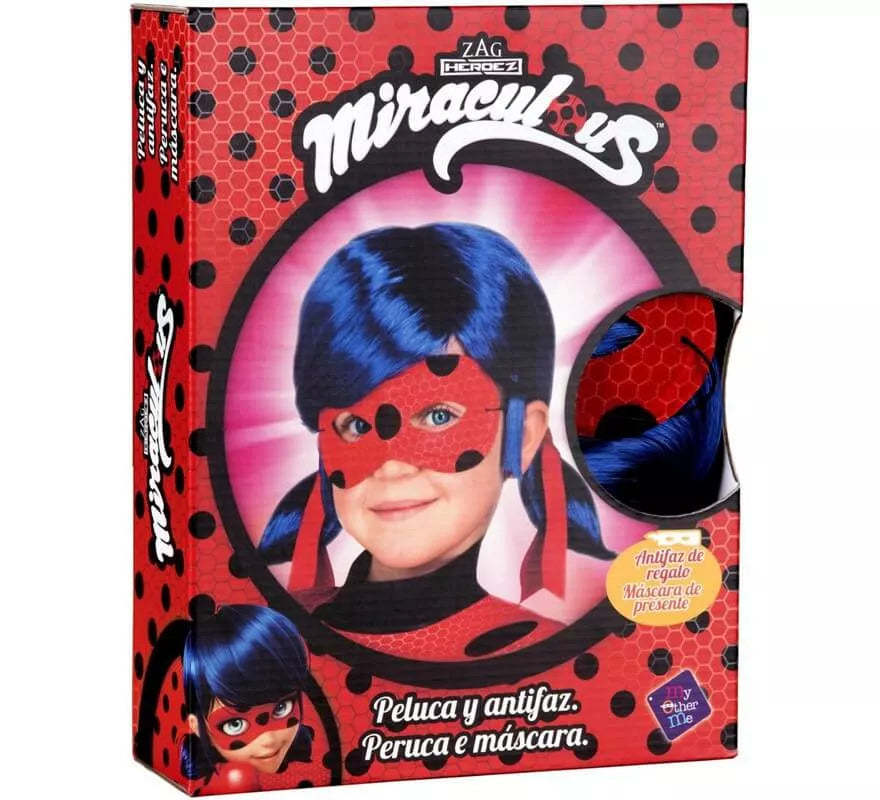 Translation missing: fr.Peluca y Antifaz de Ladybug en caja para niña
