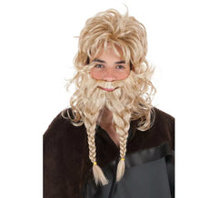 Perruque Et Barbe Avec Des Tresses De Viking