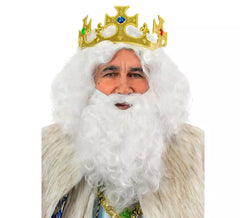 Perruque et barbe de Rey Mago Melchor Deluxe
