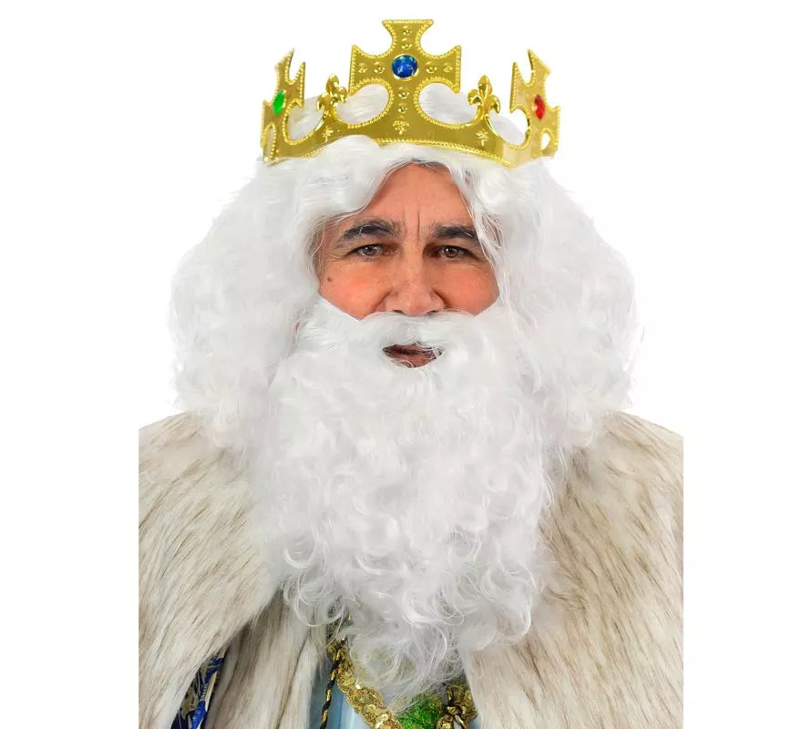 Translation missing: fr.Peluca y barba de Rey Mago Melchor Deluxe