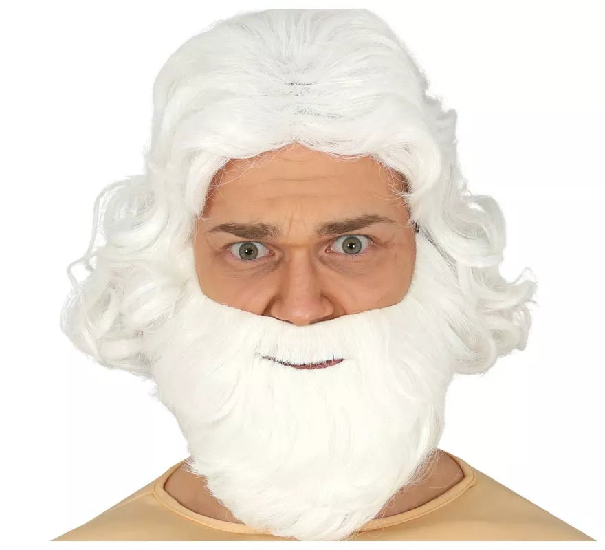 Translation missing: fr.Peluca y Barba Grande Blanca de Navidad