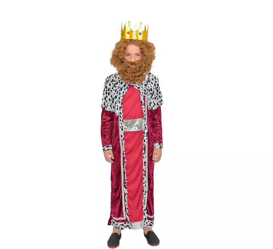 Translation missing: fr.Peluca y Barba castaña Infantil Deluxe de Rey Mago Gaspar