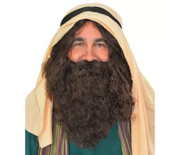 Perruque et Barbe Brune de Saint-Joseph Deluxe