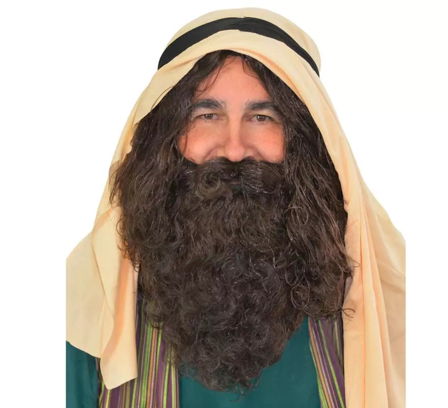 Translation missing: fr.Peluca y barba negra de San José Deluxe