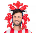 Penacho de Indi Atlético de Madrid rojo y blanco adulto