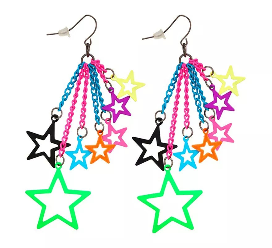 Translation missing: fr.Pendientes Años 80 de Estrellas de colores