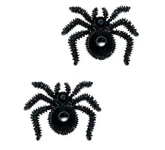 Boucles d'oreilles araignée noire de 2,5 cm