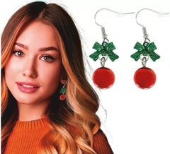 Boucles d'oreilles boules de Noël