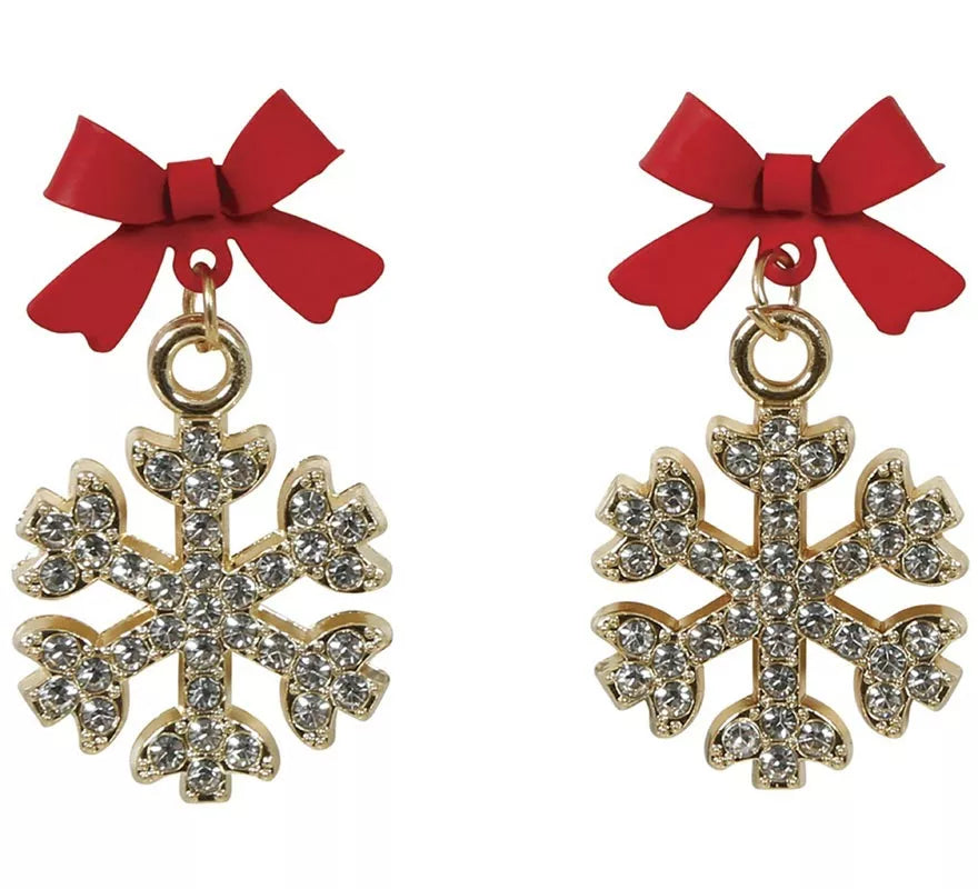 Translation missing: fr.Pendientes Copos de Nieve Navidad