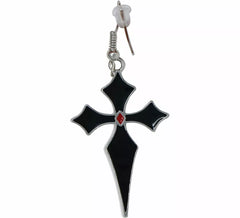 Boucles d'oreilles croix gothique