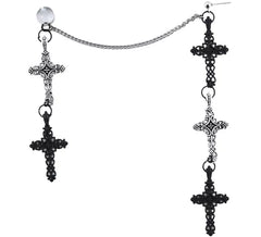 Boucles d'oreilles croix gothique
