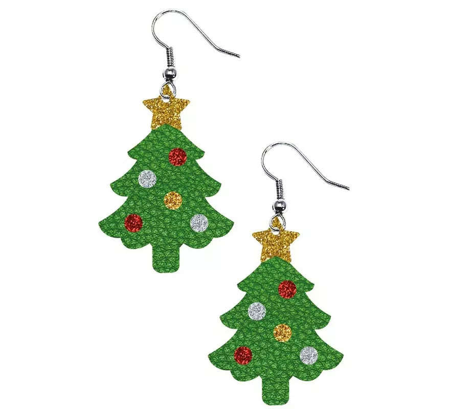 Translation missing: fr.Pendientes de Árbol de Navidad de plástico