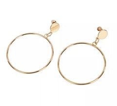 Boucles d'oreilles créoles dorées adulte 5x7 cm