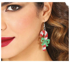 Boucles d'oreilles en forme de canne à sucre en plastique