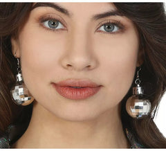 Boucles d'oreilles boule disco des années 70