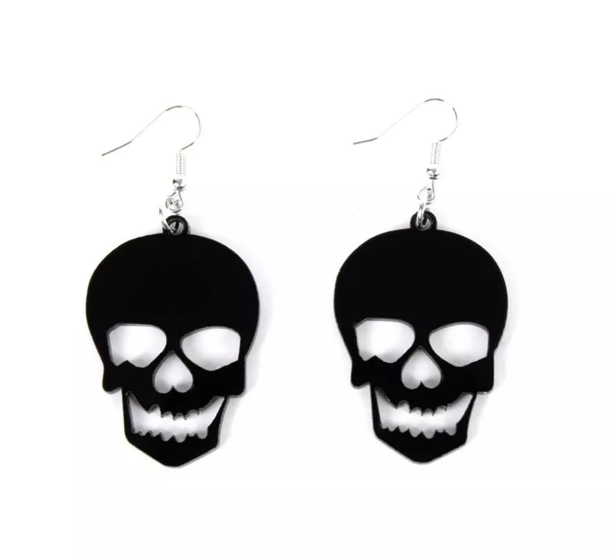 Translation missing: fr.Pendientes de Calaveras negras sonrientes