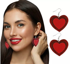 Boucles d'oreilles en forme de cœur de 5 cm