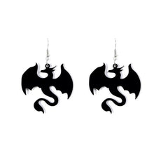 Boucles d'oreilles Dragon Noir