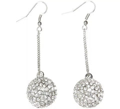 Boucles d'oreilles sphères en strass