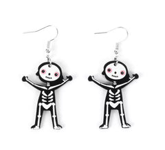 Boucles d'oreilles squelette mignonnes
