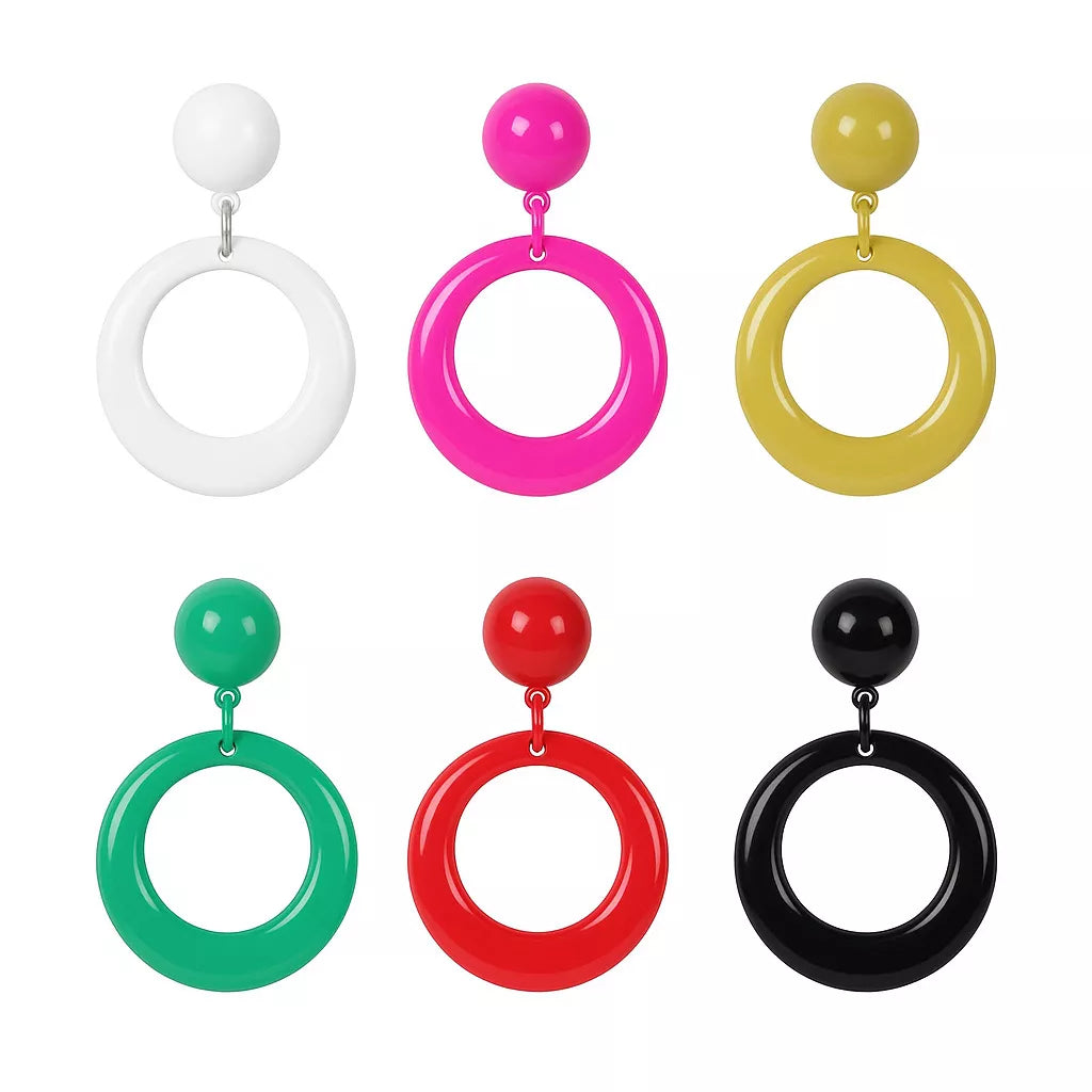 Translation missing: fr.Pendientes de flamenca pequeños de 7,5 cm en varios colores