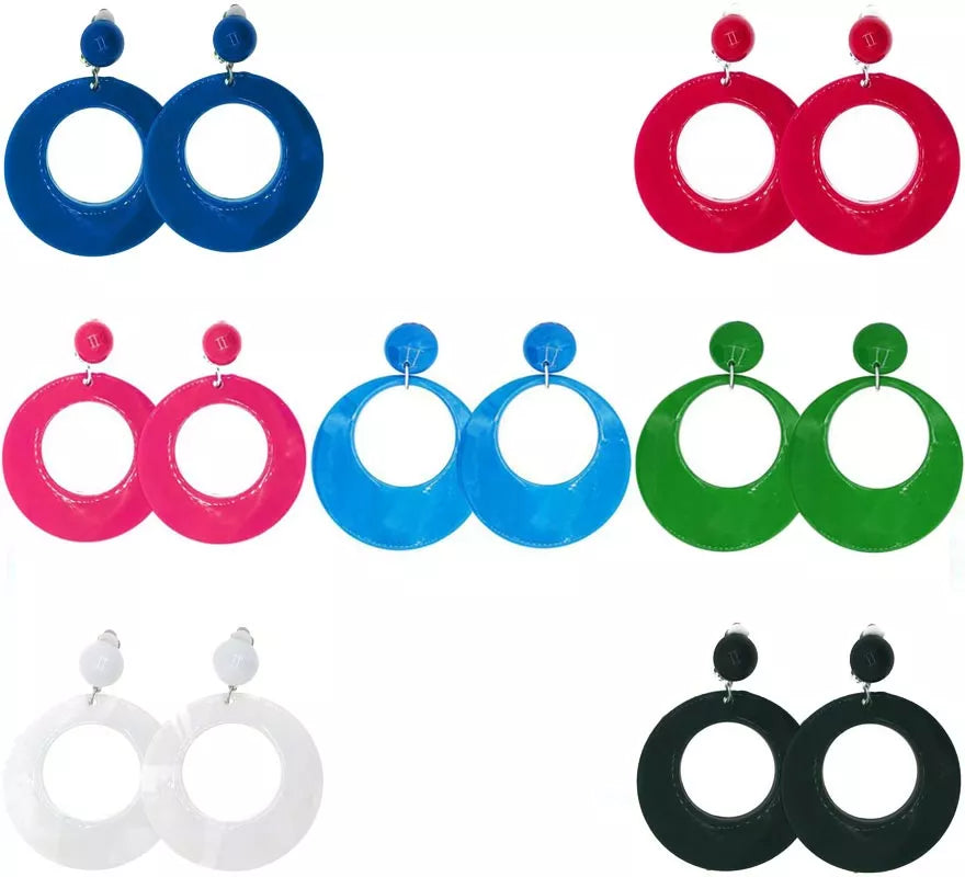 Translation missing: fr.Pendientes de Flamenco Aro grande de 10 cm en varios colores