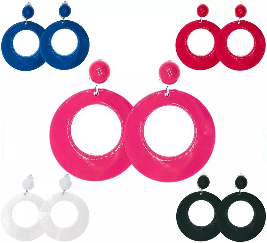 Translation missing: fr.Pendientes de Flamenco Aro mediano de 6 cm en varios colores