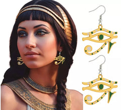 Boucles d'oreilles Œil d'Horus du pharaon égyptien