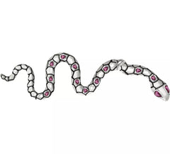 Boucles d'oreilles serpent en argent 6 cm